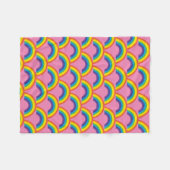 Roze regenbogen fleece deken (Voorkant (Horizontaal))