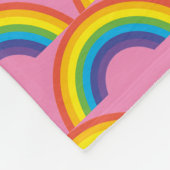 Roze regenbogen fleece deken (Hoek)