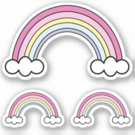 Roze regenbogen sticker