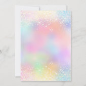 Roze Regenboog 10e Verjaardag Kaart (Achterkant)