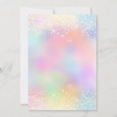 Roze Regenboog 17e Verjaardag Kaart (Achterkant)