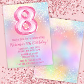 Roze Regenboog 8e Verjaardag Kaart
