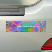 Roze regenboog Abstract Bumpersticker (Op auto)