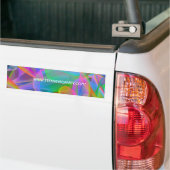 Roze regenboog Abstract Bumpersticker (Op Truck)