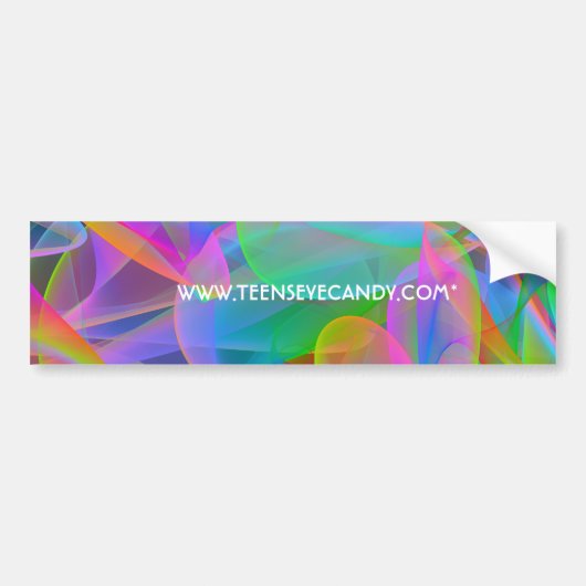 Roze regenboog Abstract Bumpersticker (Voorkant)