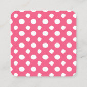 Roze regenboog afgerond vierkant speeldatum Kaarte Vierkante Visitekaartje (Achterkant)