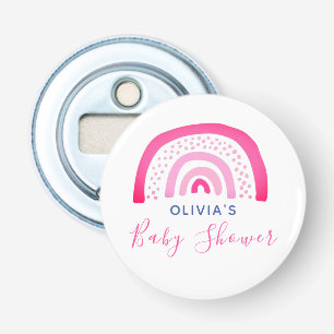 Roze Regenboog Baby Borrel Button Flesopener