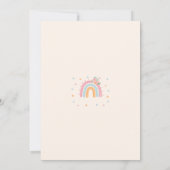 Roze regenboog Baby shower Het is een meisje Kaart (Achterkant)