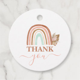 Roze Regenboog Baby shower Meisje Bedankjes Labels