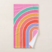 Roze regenboog bad handdoek (Handdoek)