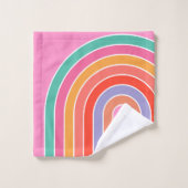 Roze regenboog bad handdoek (Wasdoekje)