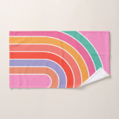 Roze regenboog bad handdoek (Handdoek)