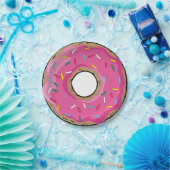 Roze regenboog Donut Papieren Bordje (Feest)