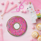 Roze regenboog Donut Papieren Bordje (Feest)