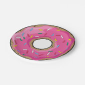 Roze regenboog Donut Papieren Bordje (Gekanteld)