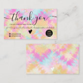 Roze regenboog eenhoorn dye orde dank u visitekaartje (Voorkant / Achterkant)