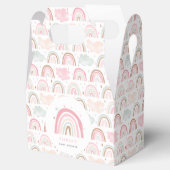 Roze Regenboog en Clouds Pattern Baby shower Bedankdoosjes (Geopend)