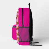 Roze Regenboog en Hartjes Print Rugzak (Rechts)