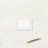 Roze regenboog en White Star Cluster Kawaii Girl Post-it® Notes (Op bureau)