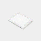 Roze regenboog en White Star Cluster Kawaii Girl Post-it® Notes (Schuin)