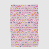 Roze regenboog golfhanddoek (Voorkant)
