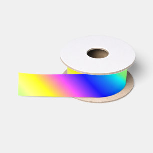 Roze Regenboog Gradiënt Satijnen Lint
