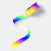 Roze Regenboog Gradiënt Satijnen Lint (Achterkant)