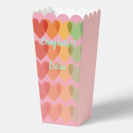 Roze Regenboog Harten Kleurrijk Patroon Modern Bedankdoosjes