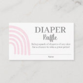 Roze Regenboog Luier Raffle Behuizing Kaart (Voorkant)