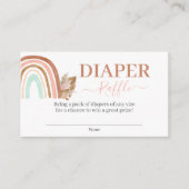 Roze Regenboog Luier Raffle Informatiekaartje (Voorkant)