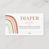 Roze Regenboog Luier Raffle Informatiekaartje (Voorkant)