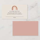 Roze Regenboog Luier Raffle Kaart (Voorkant / Achterkant)