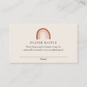 Roze Regenboog Luier Raffle Kaart (Voorkant)