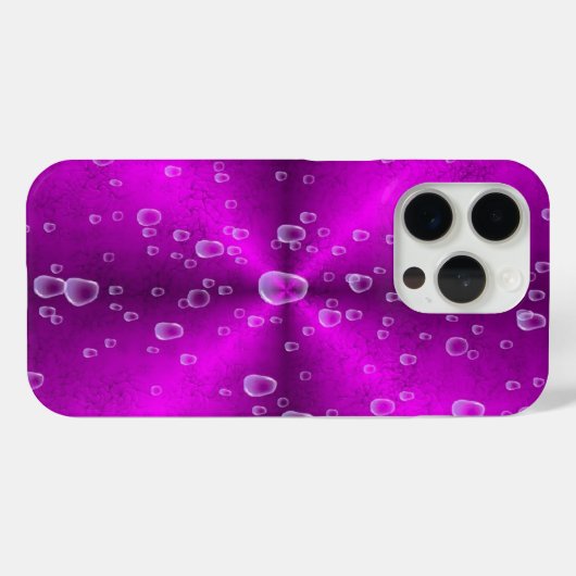 Roze regenboog met regendruppels Case-Mate iPhone case (Achterkant (horizontaal))