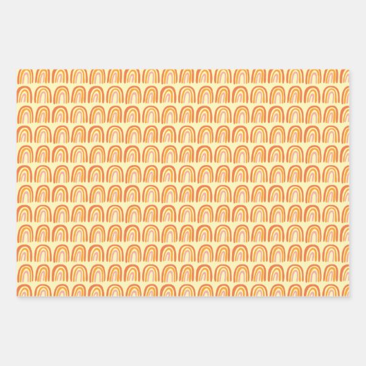 Roze regenboog Modern Boho Cute Pattern Unieke Gif Inpakpapier Vel (Voorkant 3)