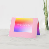 Roze regenboog ontworpen kaart (Achterkant)