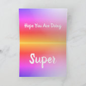 Roze regenboog ontworpen kaart (Binnen)