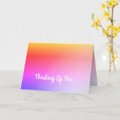 Roze regenboog ontworpen kaart (Gele Bloem)