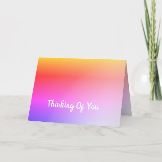 Roze regenboog ontworpen kaart (Voorkant)