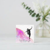 *~* Roze regenboog Opal Goddess Celestial Mystical Vierkante Visitekaartje (Staand voorkant)