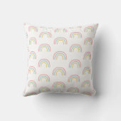 Roze regenboog pastel schilderpatroon werpkussen kussen (Achterkant)