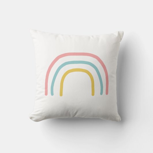 Roze regenboog pastel schilderpatroon werpkussen kussen (Voorkant)