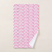 Roze Regenboog Patroon Bad Handdoek (Handdoek)