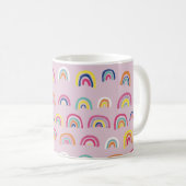 Roze Regenboog Patroon Koffiemok (Voorkant rechts)