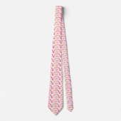 Roze Regenboog Patroon Stropdas (Voorkant)