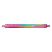 Roze Regenboog Pen met Naam (Achterkant)
