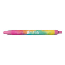 Roze Regenboog Pen met Naam