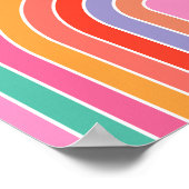 Roze regenboog poster (Hoek)