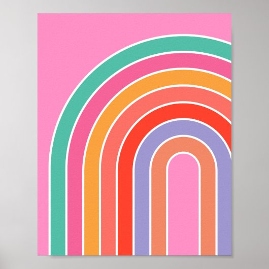Roze regenboog poster (Voorkant)