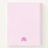 Roze Regenboog Schetsboek Meisje Notitieboek (Achterkant)